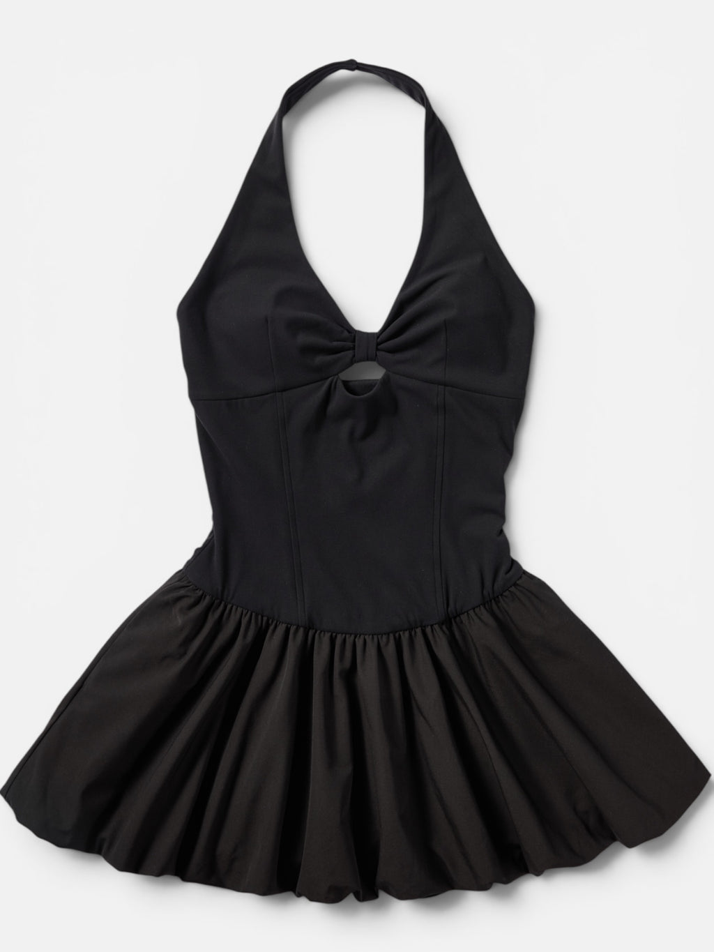 Vera Halter Bubble Mini Dress