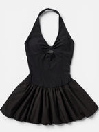 Vera Halter Bubble Mini Dress