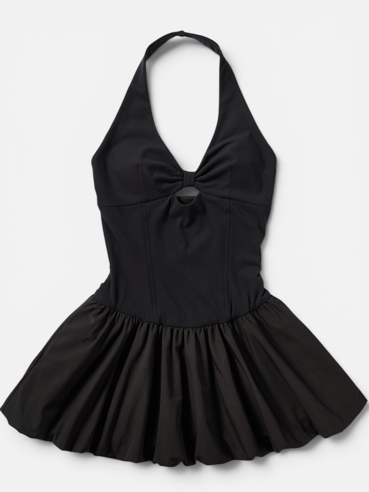 Vera Halter Bubble Mini Dress